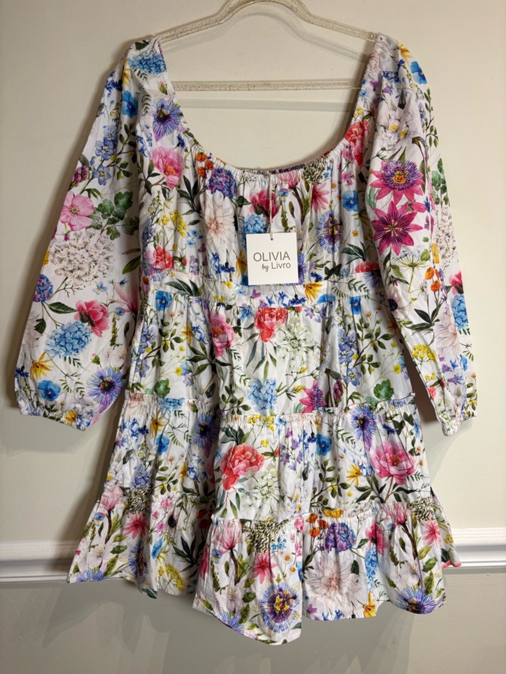 Olivia by LIVRO NWT Cin Cin Mini Dress Floral Garden Medium - Picture 5 of 10